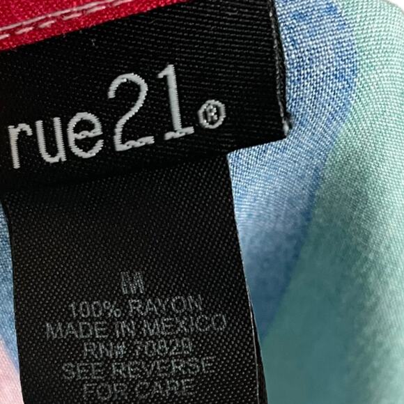 3/$15 Rue 21 Multi Colored Striped Long-sleeved V Neck Blouse - Picture 6 of 8